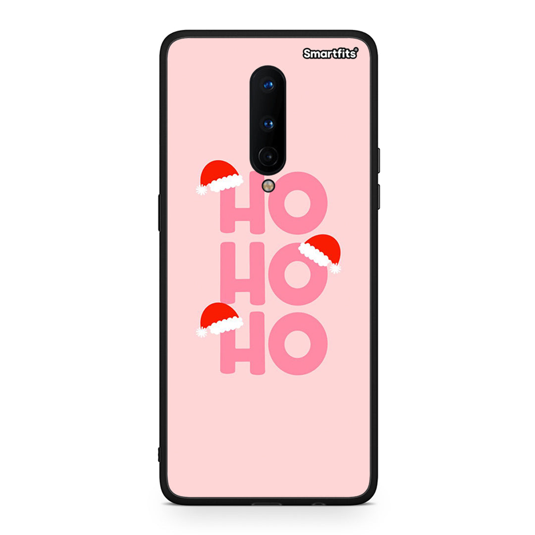 OnePlus 8 Xmas Ho Ho Ho θήκη από τη Smartfits με σχέδιο στο πίσω μέρος και μαύρο περίβλημα | Smartphone case with colorful back and black bezels by Smartfits