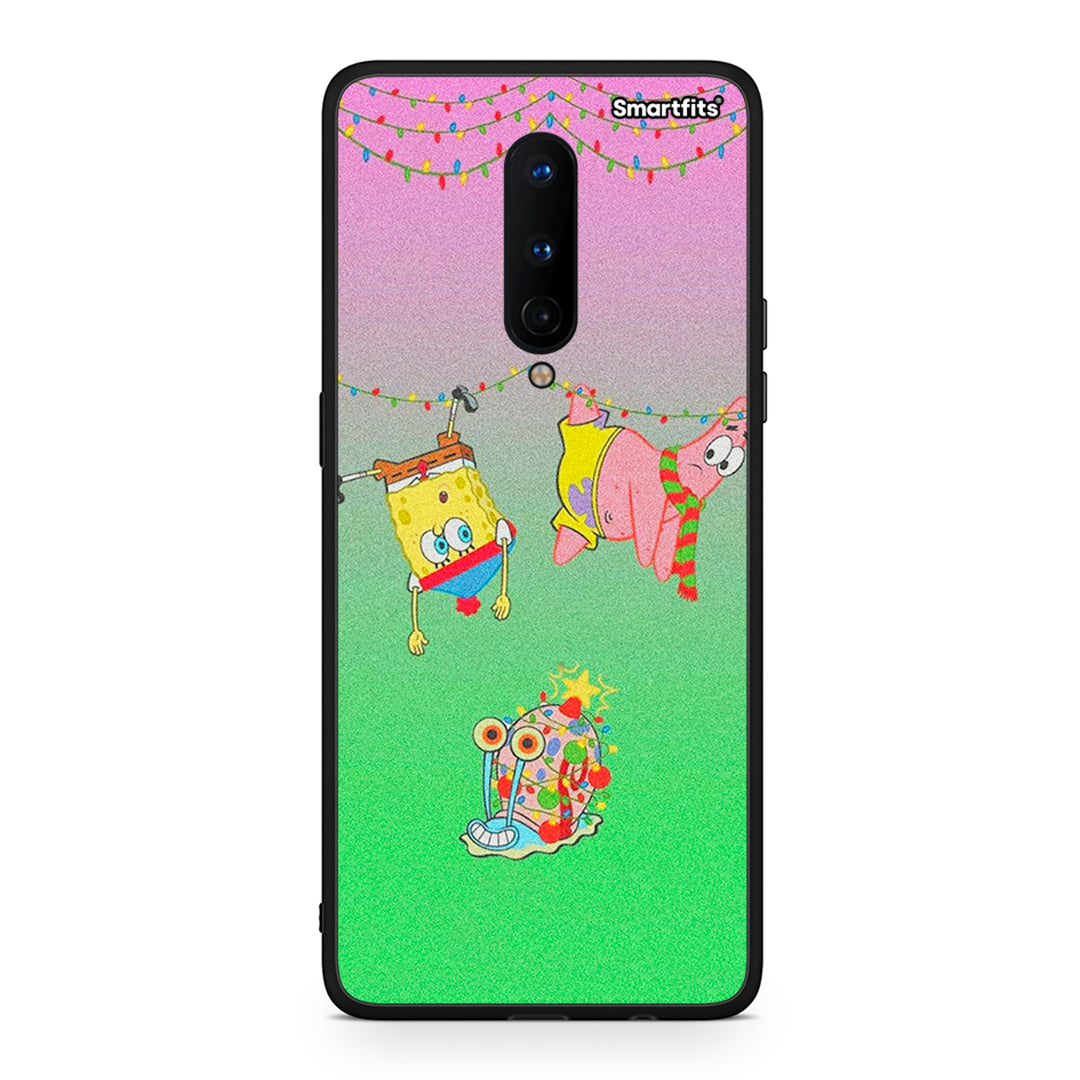 OnePlus 8 Xmas Lights θήκη από τη Smartfits με σχέδιο στο πίσω μέρος και μαύρο περίβλημα | Smartphone case with colorful back and black bezels by Smartfits