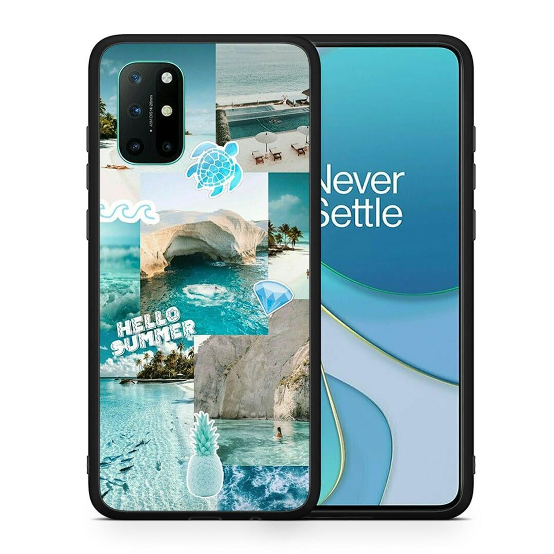 Θήκη OnePlus 8T Aesthetic Summer από τη Smartfits με σχέδιο στο πίσω μέρος και μαύρο περίβλημα | OnePlus 8T Aesthetic Summer case with colorful back and black bezels