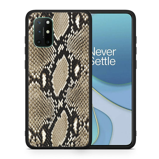 Θήκη OnePlus 8T Fashion Snake Animal από τη Smartfits με σχέδιο στο πίσω μέρος και μαύρο περίβλημα | OnePlus 8T Fashion Snake Animal case with colorful back and black bezels
