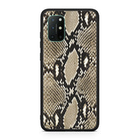 Thumbnail for OnePlus 8T Fashion Snake Animal θήκη από τη Smartfits με σχέδιο στο πίσω μέρος και μαύρο περίβλημα | Smartphone case with colorful back and black bezels by Smartfits