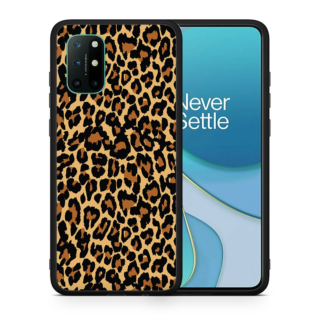 Θήκη OnePlus 8T Leopard Animal από τη Smartfits με σχέδιο στο πίσω μέρος και μαύρο περίβλημα | OnePlus 8T Leopard Animal case with colorful back and black bezels