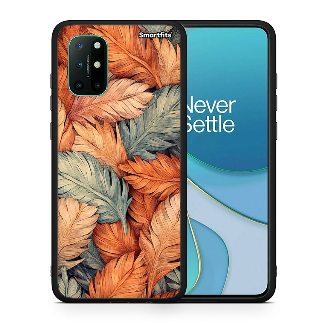 Θήκη OnePlus 8T Autumn Leaves από τη Smartfits με σχέδιο στο πίσω μέρος και μαύρο περίβλημα | OnePlus 8T Autumn Leaves case with colorful back and black bezels