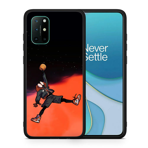 Θήκη OnePlus 8T Basketball Hero από τη Smartfits με σχέδιο στο πίσω μέρος και μαύρο περίβλημα | OnePlus 8T Basketball Hero case with colorful back and black bezels