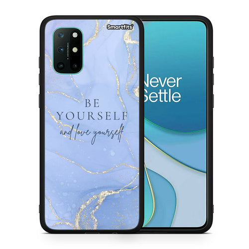 Θήκη OnePlus 8T Be Yourself από τη Smartfits με σχέδιο στο πίσω μέρος και μαύρο περίβλημα | OnePlus 8T Be Yourself case with colorful back and black bezels