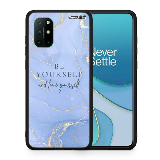 Θήκη OnePlus 8T Be Yourself από τη Smartfits με σχέδιο στο πίσω μέρος και μαύρο περίβλημα | OnePlus 8T Be Yourself case with colorful back and black bezels