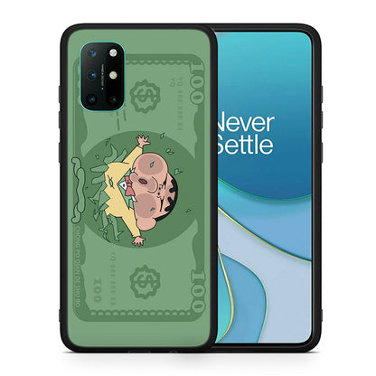 Θήκη Αγίου Βαλεντίνου OnePlus 8T Big Money από τη Smartfits με σχέδιο στο πίσω μέρος και μαύρο περίβλημα | OnePlus 8T Big Money case with colorful back and black bezels