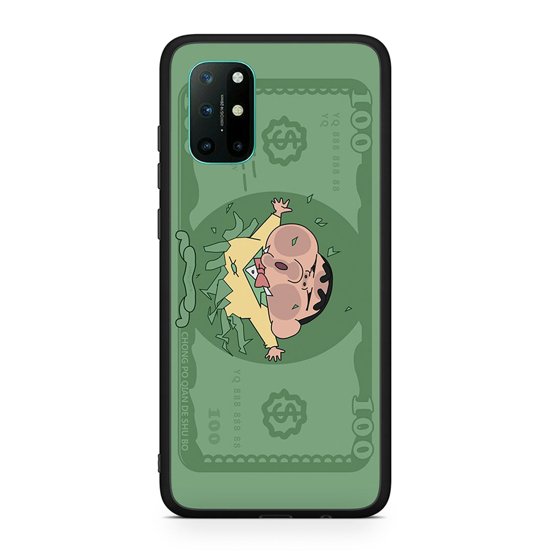OnePlus 8T Big Money Θήκη Αγίου Βαλεντίνου από τη Smartfits με σχέδιο στο πίσω μέρος και μαύρο περίβλημα | Smartphone case with colorful back and black bezels by Smartfits