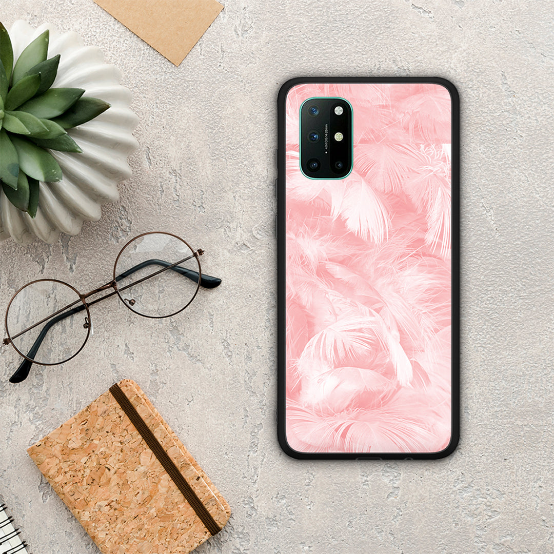 Boho Pink Feather - OnePlus 8T θήκη