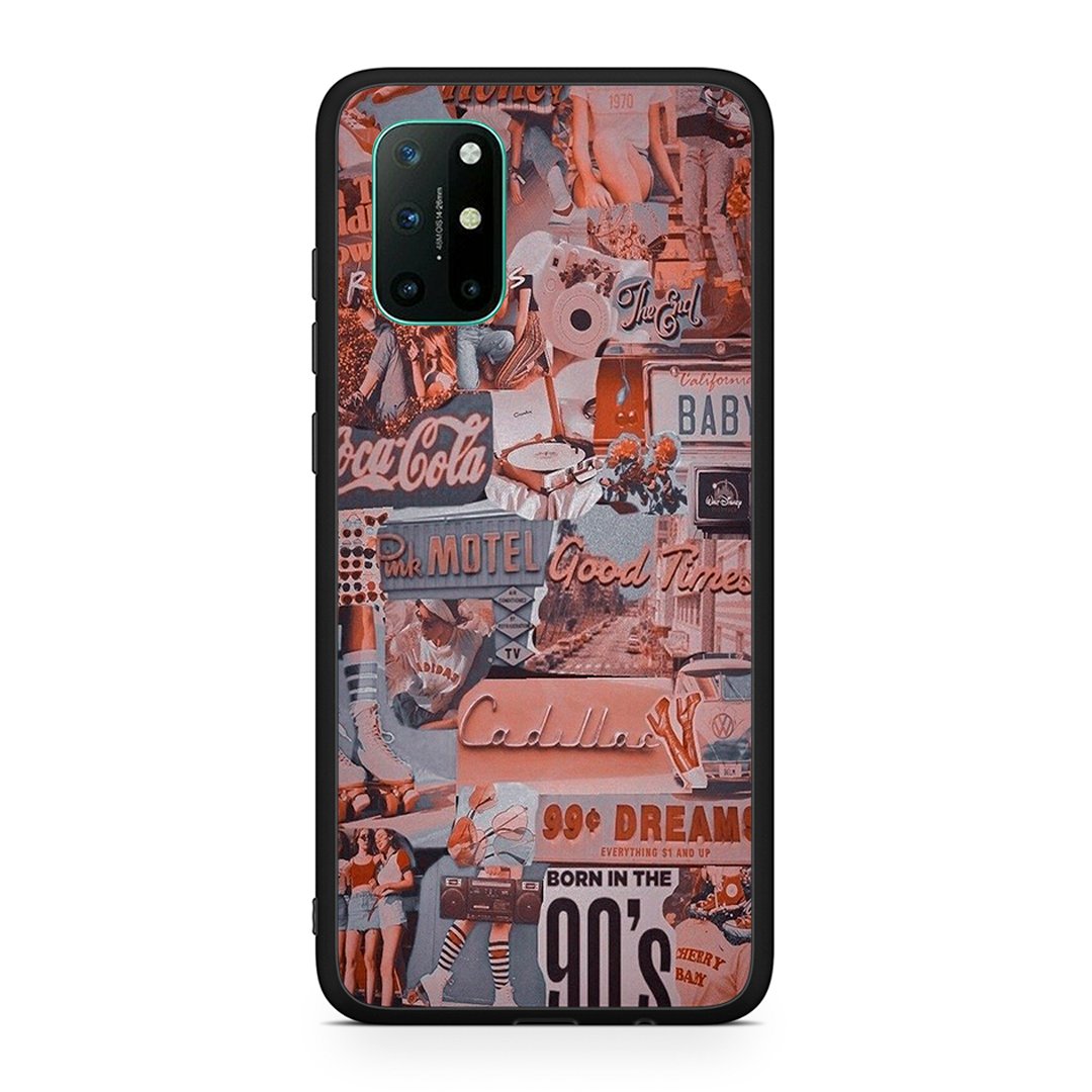 OnePlus 8T Born In 90s θήκη από τη Smartfits με σχέδιο στο πίσω μέρος και μαύρο περίβλημα | Smartphone case with colorful back and black bezels by Smartfits