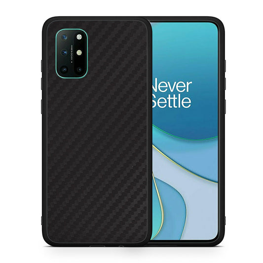 Θήκη OnePlus 8T Carbon Black από τη Smartfits με σχέδιο στο πίσω μέρος και μαύρο περίβλημα | OnePlus 8T Carbon Black case with colorful back and black bezels