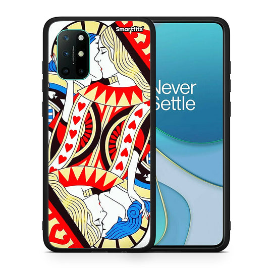 Θήκη OnePlus 8T Card Love από τη Smartfits με σχέδιο στο πίσω μέρος και μαύρο περίβλημα | OnePlus 8T Card Love case with colorful back and black bezels