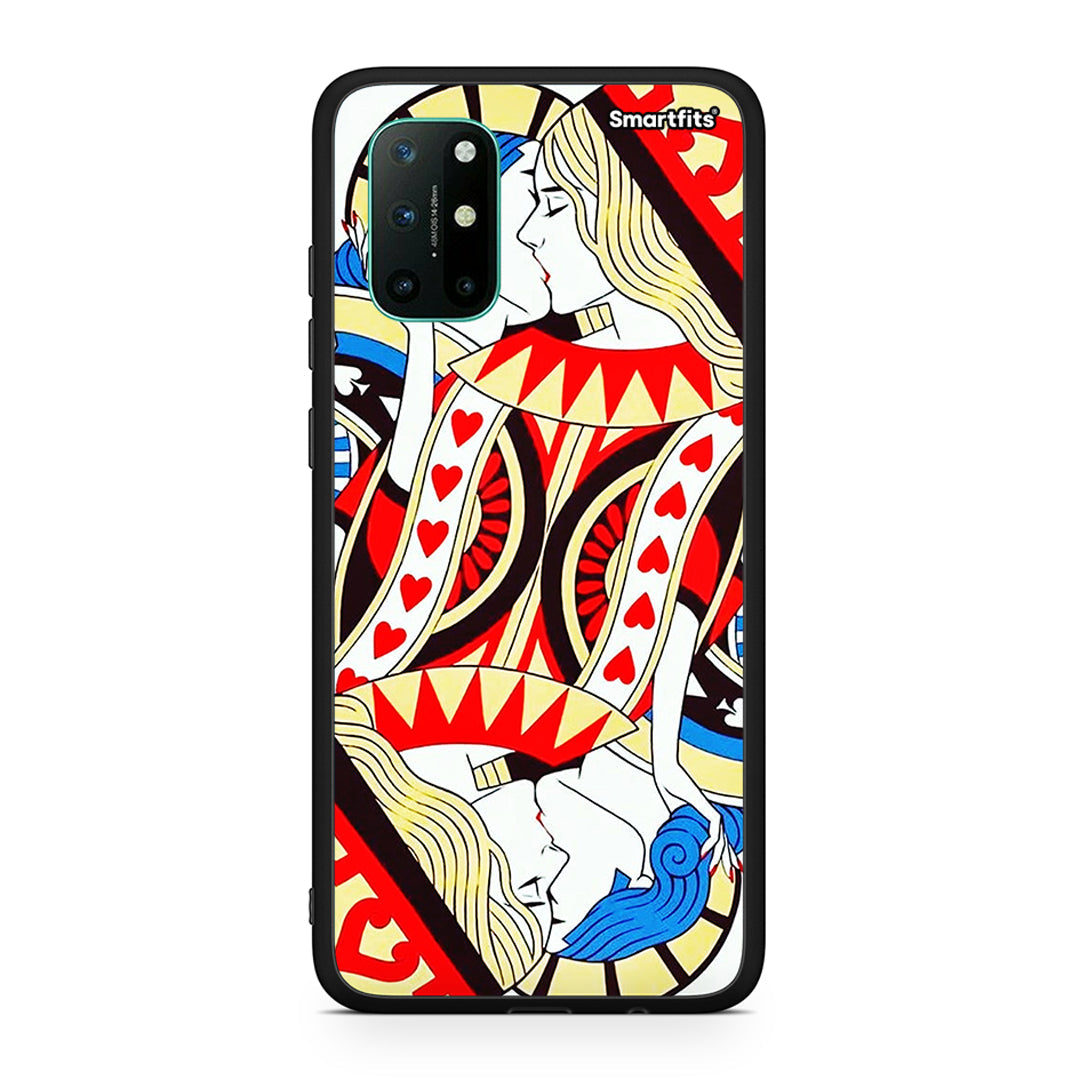 OnePlus 8T Card Love θήκη από τη Smartfits με σχέδιο στο πίσω μέρος και μαύρο περίβλημα | Smartphone case with colorful back and black bezels by Smartfits