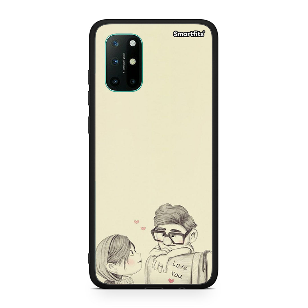OnePlus 8T Carl And Ellie θήκη από τη Smartfits με σχέδιο στο πίσω μέρος και μαύρο περίβλημα | Smartphone case with colorful back and black bezels by Smartfits