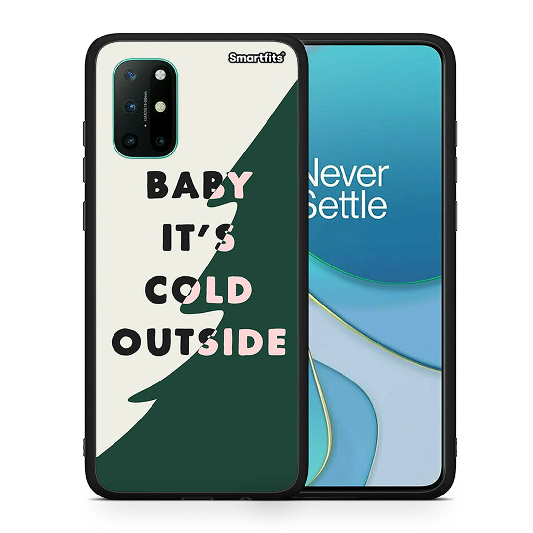 Θήκη OnePlus 8T Cold Outside από τη Smartfits με σχέδιο στο πίσω μέρος και μαύρο περίβλημα | OnePlus 8T Cold Outside case with colorful back and black bezels