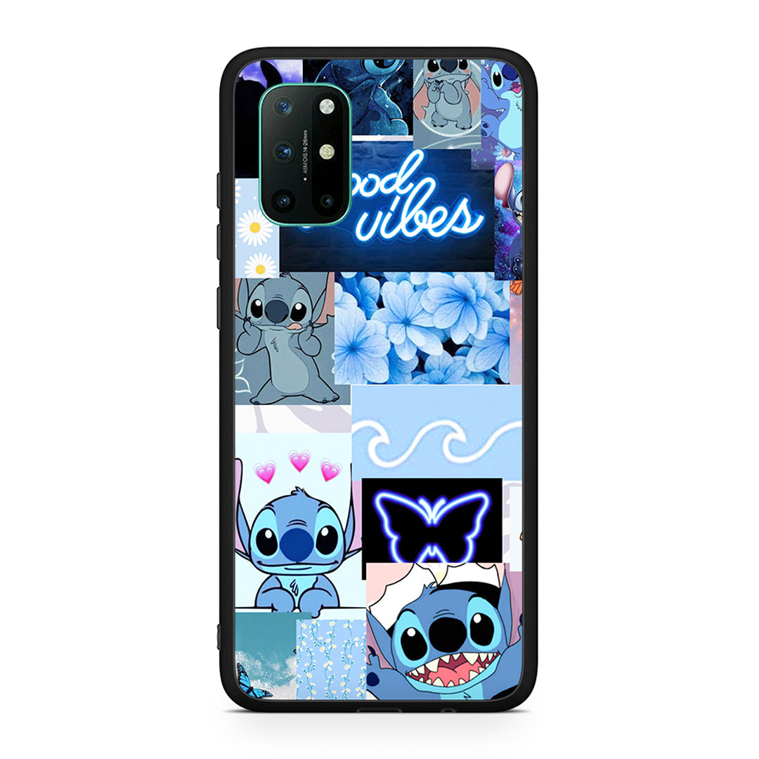 OnePlus 8T Collage Good Vibes Θήκη Αγίου Βαλεντίνου από τη Smartfits με σχέδιο στο πίσω μέρος και μαύρο περίβλημα | Smartphone case with colorful back and black bezels by Smartfits