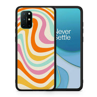 Thumbnail for Θήκη OnePlus 8T Colourful Waves από τη Smartfits με σχέδιο στο πίσω μέρος και μαύρο περίβλημα | OnePlus 8T Colourful Waves case with colorful back and black bezels