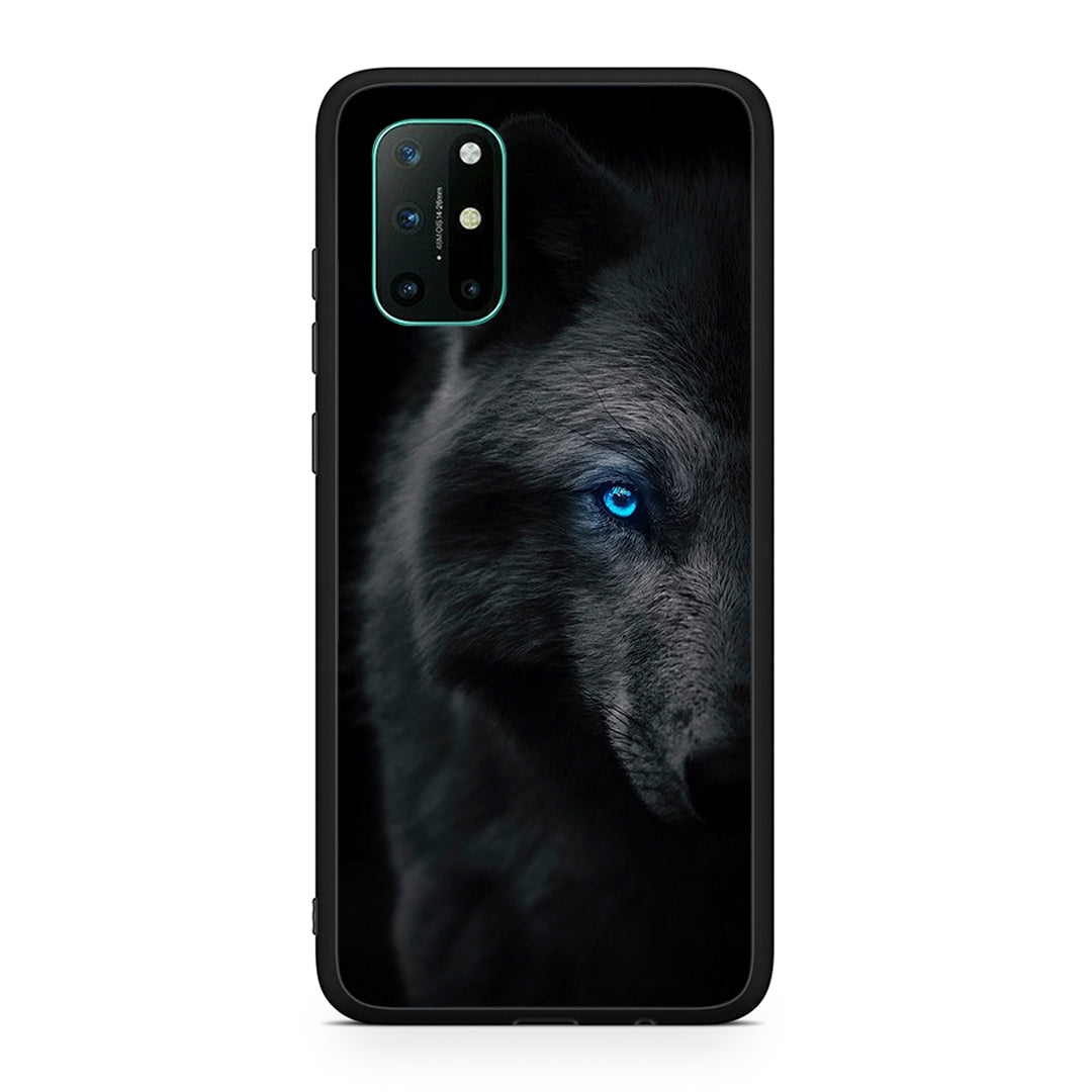 OnePlus 8T Dark Wolf θήκη από τη Smartfits με σχέδιο στο πίσω μέρος και μαύρο περίβλημα | Smartphone case with colorful back and black bezels by Smartfits