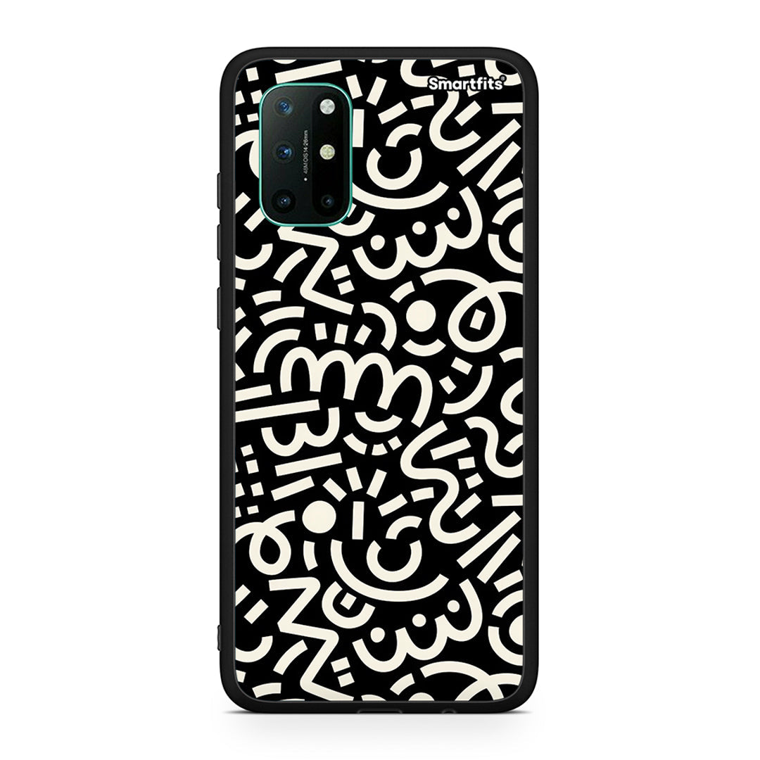 OnePlus 8T Doodle Art Θήκη από τη Smartfits με σχέδιο στο πίσω μέρος και μαύρο περίβλημα | Smartphone case with colorful back and black bezels by Smartfits