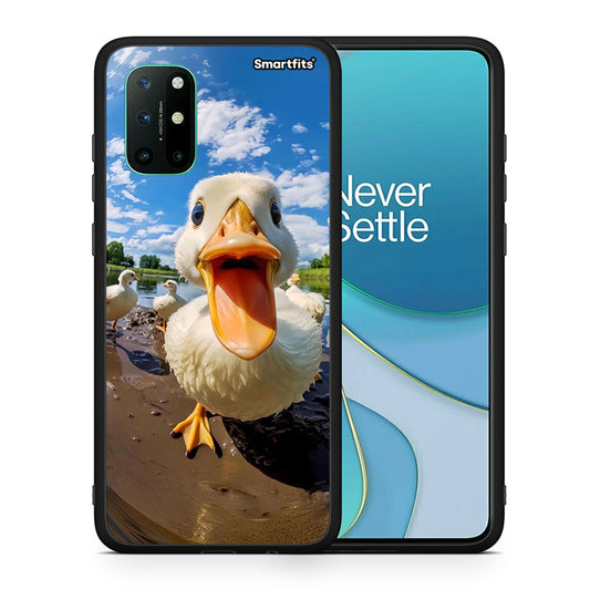 Θήκη OnePlus 8T Duck Face από τη Smartfits με σχέδιο στο πίσω μέρος και μαύρο περίβλημα | OnePlus 8T Duck Face case with colorful back and black bezels