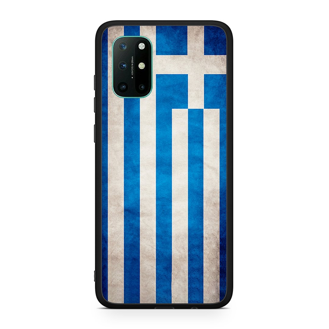 OnePlus 8T Greek Flag θήκη από τη Smartfits με σχέδιο στο πίσω μέρος και μαύρο περίβλημα | Smartphone case with colorful back and black bezels by Smartfits