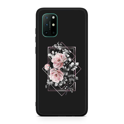 OnePlus 8T Frame Flower θήκη από τη Smartfits με σχέδιο στο πίσω μέρος και μαύρο περίβλημα | Smartphone case with colorful back and black bezels by Smartfits
