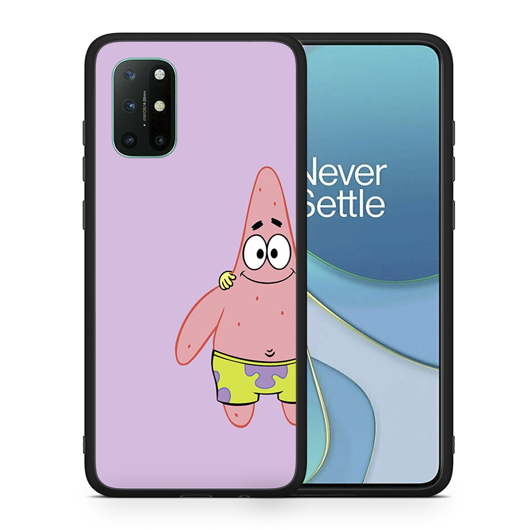 Θήκη OnePlus 8T  Friends Patrick από τη Smartfits με σχέδιο στο πίσω μέρος και μαύρο περίβλημα | OnePlus 8T  Friends Patrick case with colorful back and black bezels