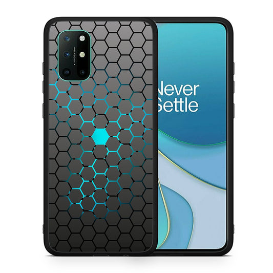 Θήκη OnePlus 8T Hexagonal Geometric από τη Smartfits με σχέδιο στο πίσω μέρος και μαύρο περίβλημα | OnePlus 8T Hexagonal Geometric case with colorful back and black bezels