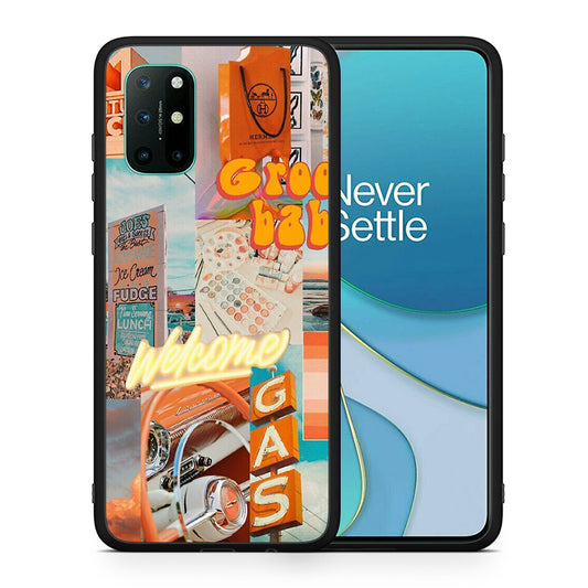 Θήκη Αγίου Βαλεντίνου OnePlus 8T Groovy Babe από τη Smartfits με σχέδιο στο πίσω μέρος και μαύρο περίβλημα | OnePlus 8T Groovy Babe case with colorful back and black bezels