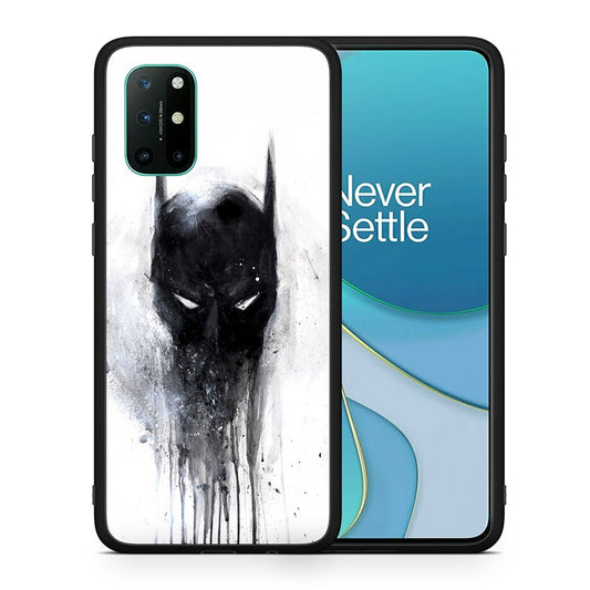 Θήκη OnePlus 8T Paint Bat Hero από τη Smartfits με σχέδιο στο πίσω μέρος και μαύρο περίβλημα | OnePlus 8T Paint Bat Hero case with colorful back and black bezels
