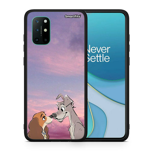 Θήκη OnePlus 8T Lady And Tramp από τη Smartfits με σχέδιο στο πίσω μέρος και μαύρο περίβλημα | OnePlus 8T Lady And Tramp case with colorful back and black bezels