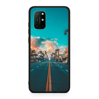 OnePlus 8T City Landscape θήκη από τη Smartfits με σχέδιο στο πίσω μέρος και μαύρο περίβλημα | Smartphone case with colorful back and black bezels by Smartfits