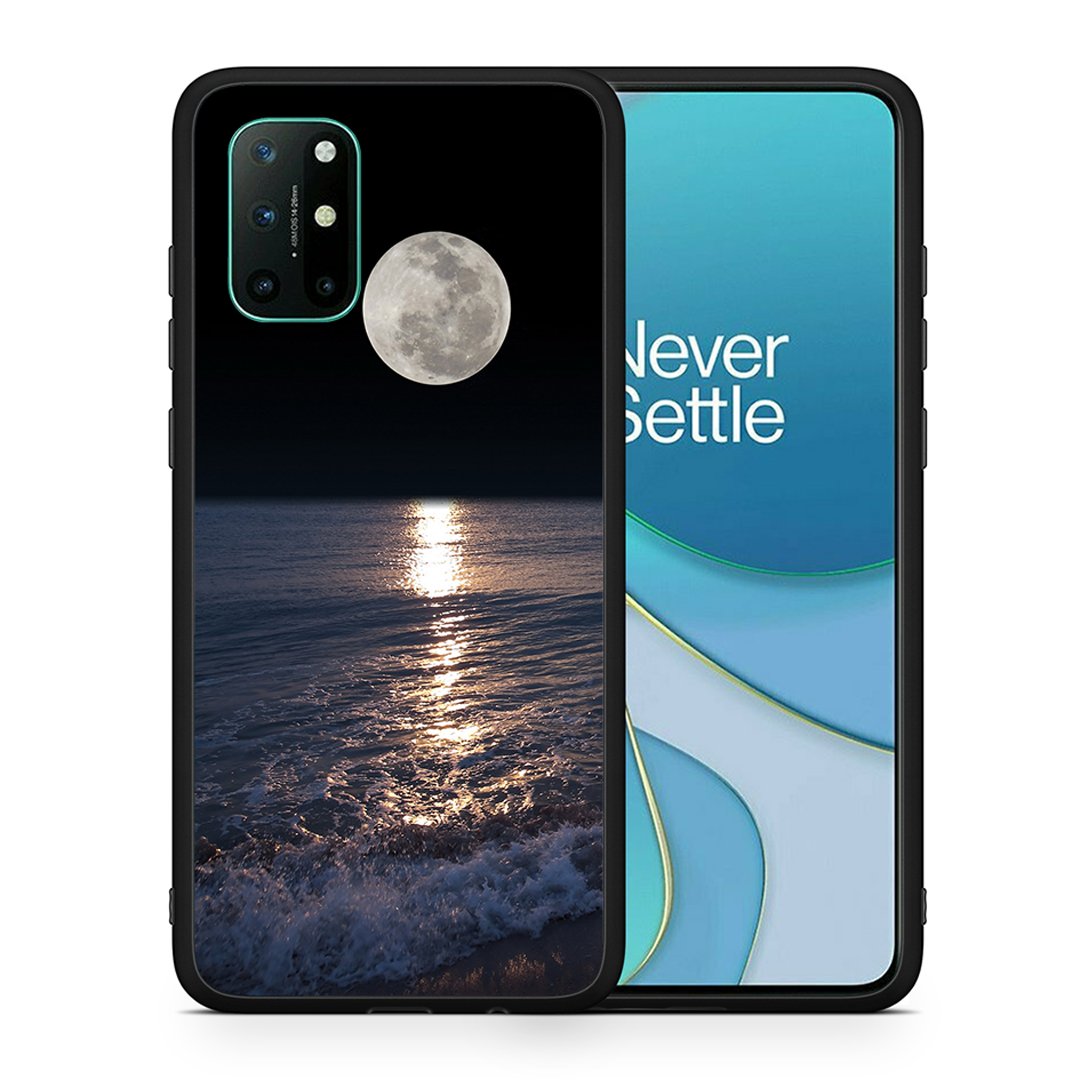 Θήκη OnePlus 8T Moon Landscape από τη Smartfits με σχέδιο στο πίσω μέρος και μαύρο περίβλημα | OnePlus 8T Moon Landscape case with colorful back and black bezels