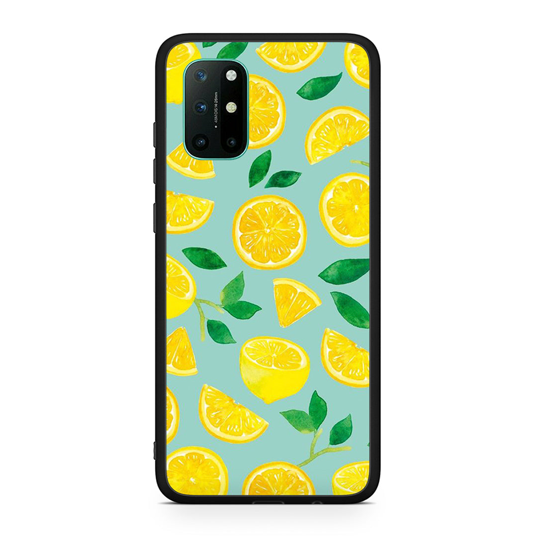 OnePlus 8T Lemons θήκη από τη Smartfits με σχέδιο στο πίσω μέρος και μαύρο περίβλημα | Smartphone case with colorful back and black bezels by Smartfits