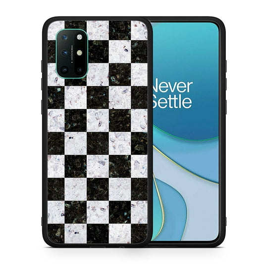 Θήκη OnePlus 8T Square Geometric Marble από τη Smartfits με σχέδιο στο πίσω μέρος και μαύρο περίβλημα | OnePlus 8T Square Geometric Marble case with colorful back and black bezels