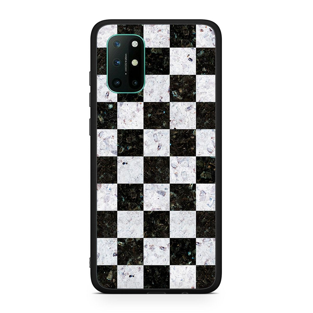 OnePlus 8T Square Geometric Marble θήκη από τη Smartfits με σχέδιο στο πίσω μέρος και μαύρο περίβλημα | Smartphone case with colorful back and black bezels by Smartfits