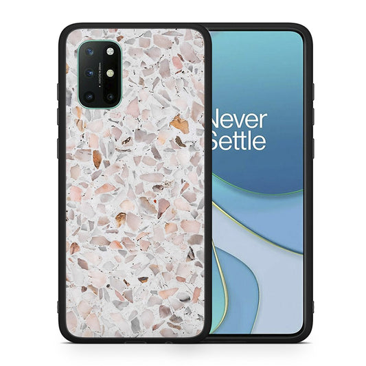 Θήκη OnePlus 8T Marble Terrazzo από τη Smartfits με σχέδιο στο πίσω μέρος και μαύρο περίβλημα | OnePlus 8T Marble Terrazzo case with colorful back and black bezels
