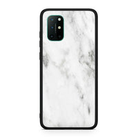 Thumbnail for OnePlus 8T White marble θήκη από τη Smartfits με σχέδιο στο πίσω μέρος και μαύρο περίβλημα | Smartphone case with colorful back and black bezels by Smartfits