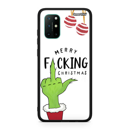 OnePlus 8T Merry F Xmas θήκη από τη Smartfits με σχέδιο στο πίσω μέρος και μαύρο περίβλημα | Smartphone case with colorful back and black bezels by Smartfits