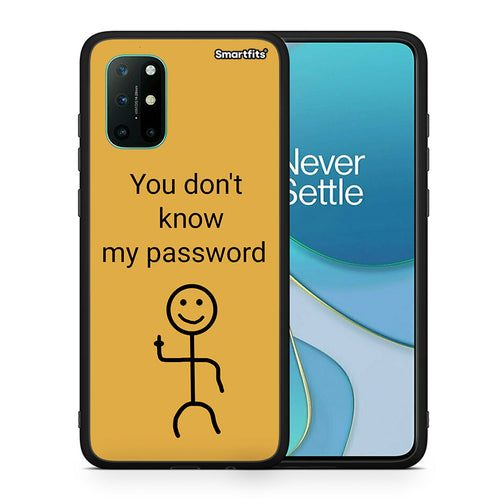 Θήκη OnePlus 8T My Password από τη Smartfits με σχέδιο στο πίσω μέρος και μαύρο περίβλημα | OnePlus 8T My Password case with colorful back and black bezels
