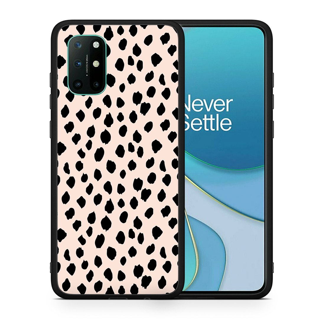 Θήκη OnePlus 8T New Polka Dots από τη Smartfits με σχέδιο στο πίσω μέρος και μαύρο περίβλημα | OnePlus 8T New Polka Dots case with colorful back and black bezels