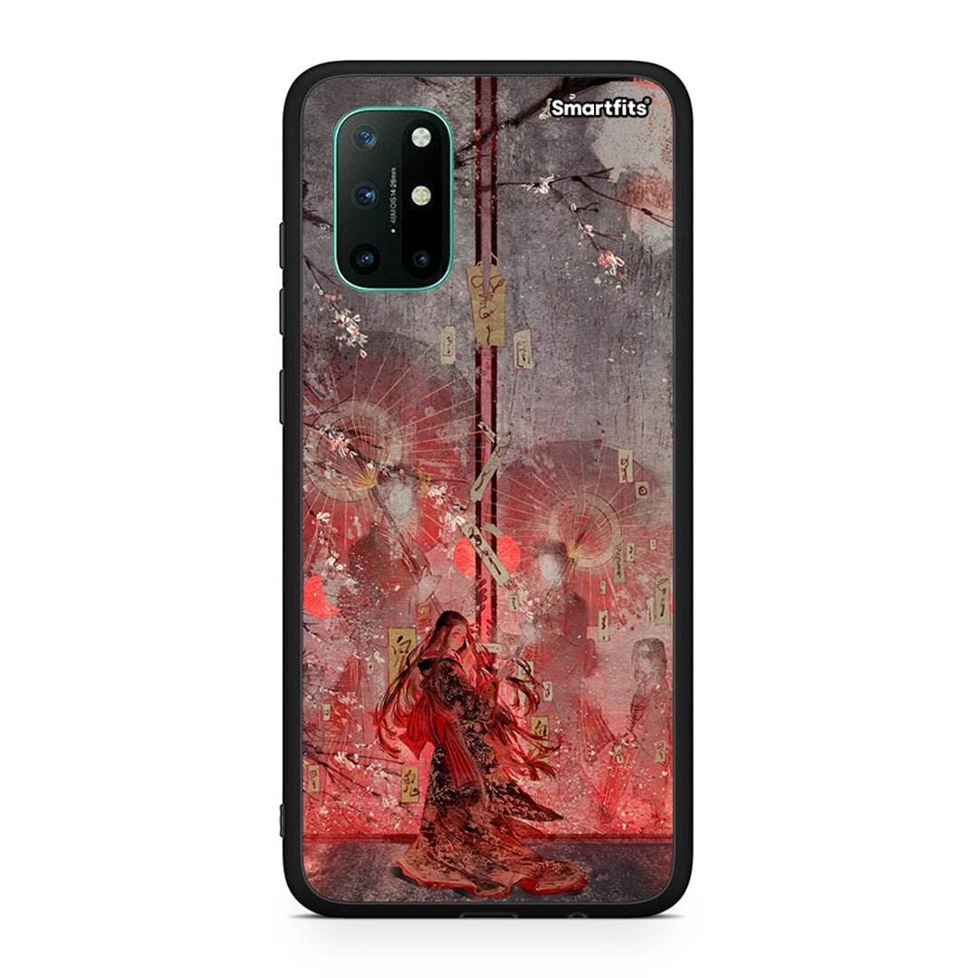 OnePlus 8T Nezuko Kamado θήκη από τη Smartfits με σχέδιο στο πίσω μέρος και μαύρο περίβλημα | Smartphone case with colorful back and black bezels by Smartfits