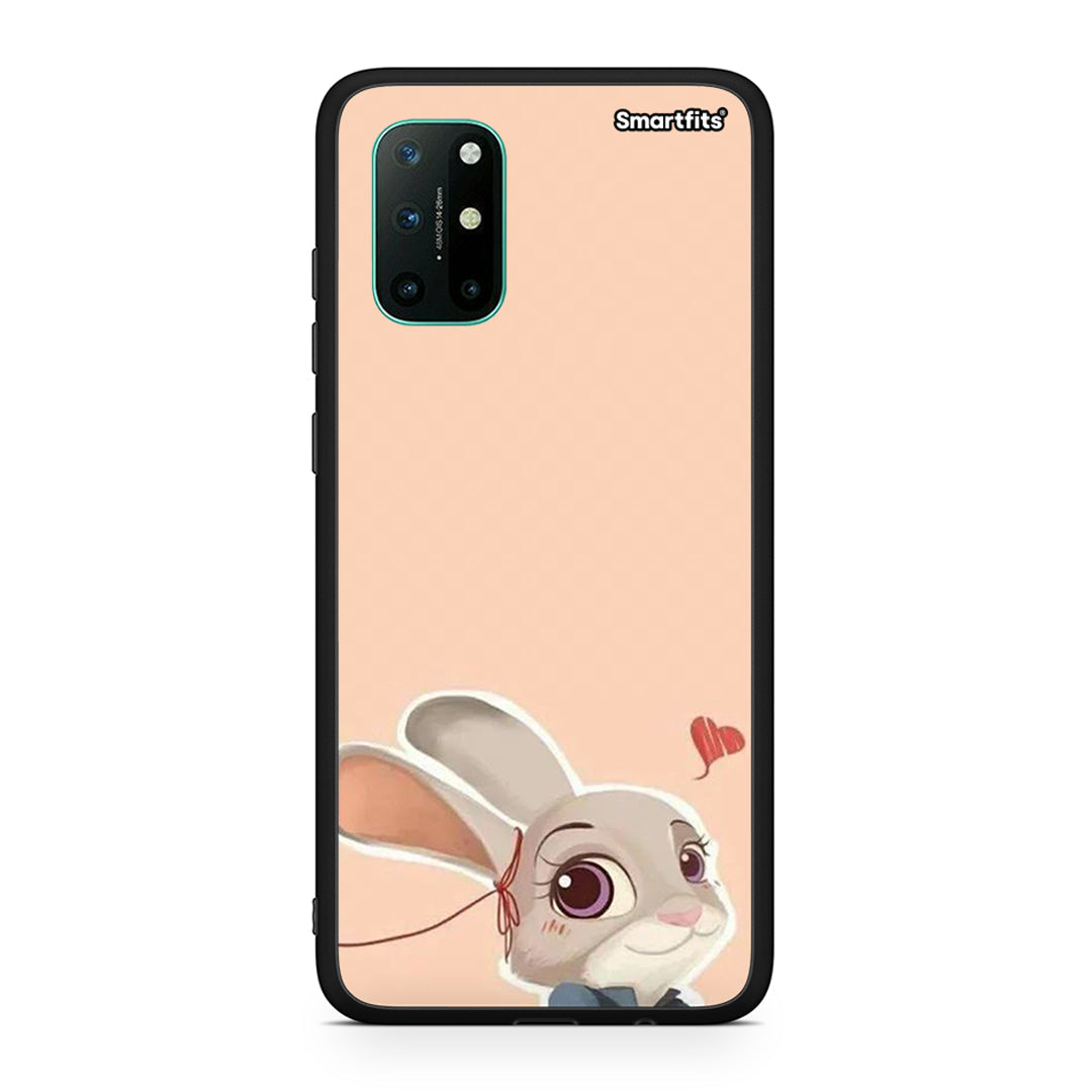 OnePlus 8T Nick Wilde And Judy Hopps Love 2 θήκη από τη Smartfits με σχέδιο στο πίσω μέρος και μαύρο περίβλημα | Smartphone case with colorful back and black bezels by Smartfits