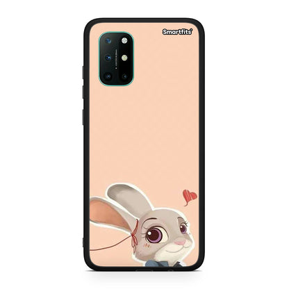 OnePlus 8T Nick Wilde And Judy Hopps Love 2 θήκη από τη Smartfits με σχέδιο στο πίσω μέρος και μαύρο περίβλημα | Smartphone case with colorful back and black bezels by Smartfits