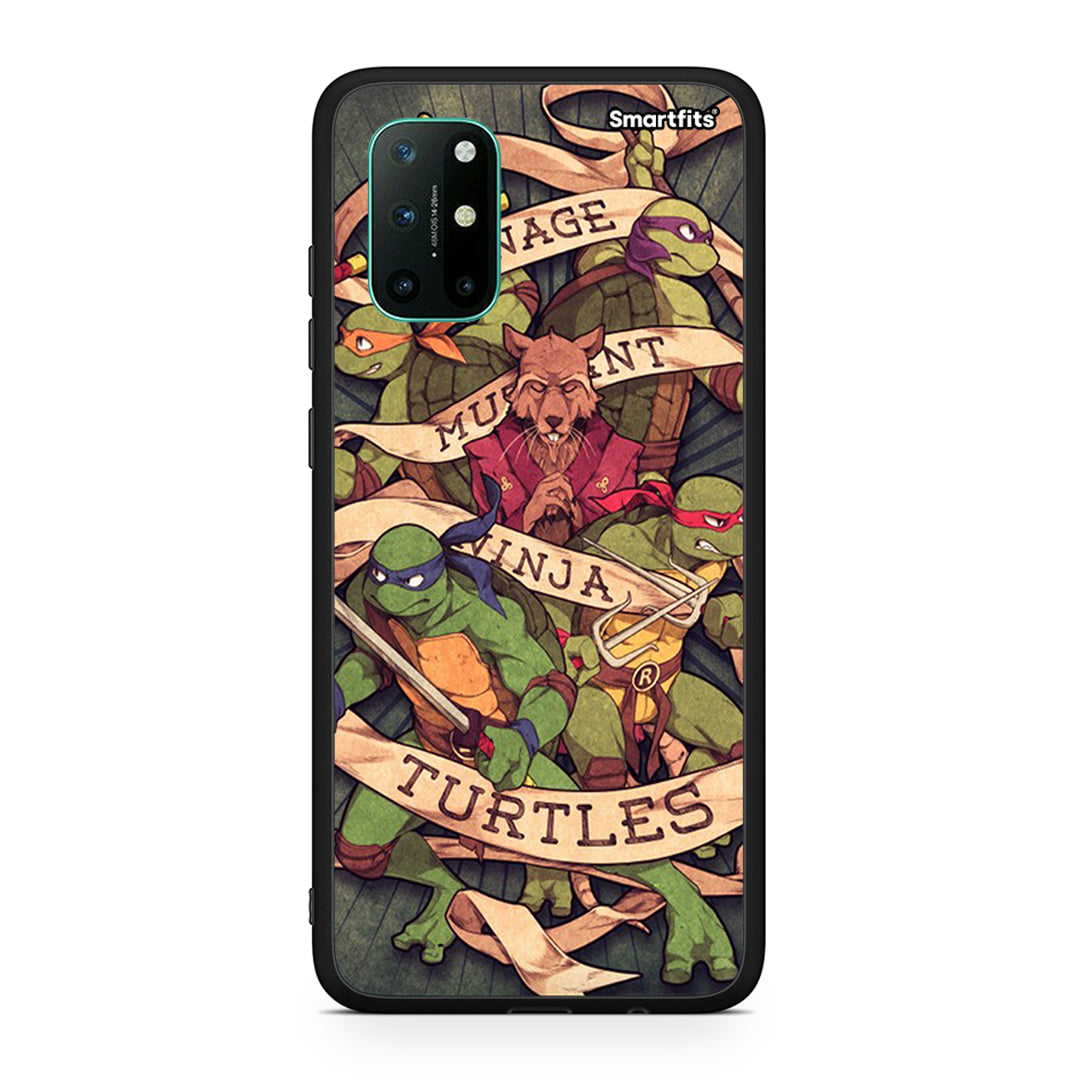 OnePlus 8T Ninja Turtles θήκη από τη Smartfits με σχέδιο στο πίσω μέρος και μαύρο περίβλημα | Smartphone case with colorful back and black bezels by Smartfits