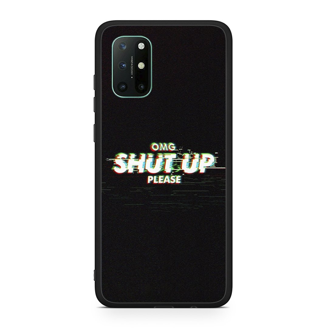 OnePlus 8T OMG ShutUp θήκη από τη Smartfits με σχέδιο στο πίσω μέρος και μαύρο περίβλημα | Smartphone case with colorful back and black bezels by Smartfits