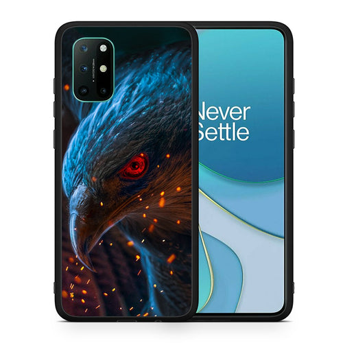 Θήκη OnePlus 8T Eagle PopArt από τη Smartfits με σχέδιο στο πίσω μέρος και μαύρο περίβλημα | OnePlus 8T Eagle PopArt case with colorful back and black bezels