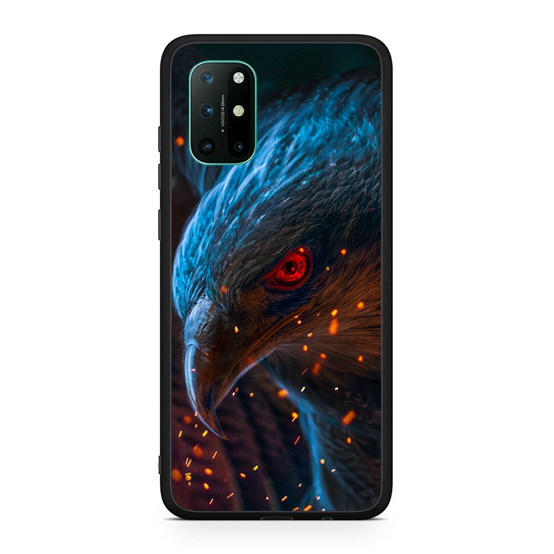 OnePlus 8T Eagle PopArt θήκη από τη Smartfits με σχέδιο στο πίσω μέρος και μαύρο περίβλημα | Smartphone case with colorful back and black bezels by Smartfits