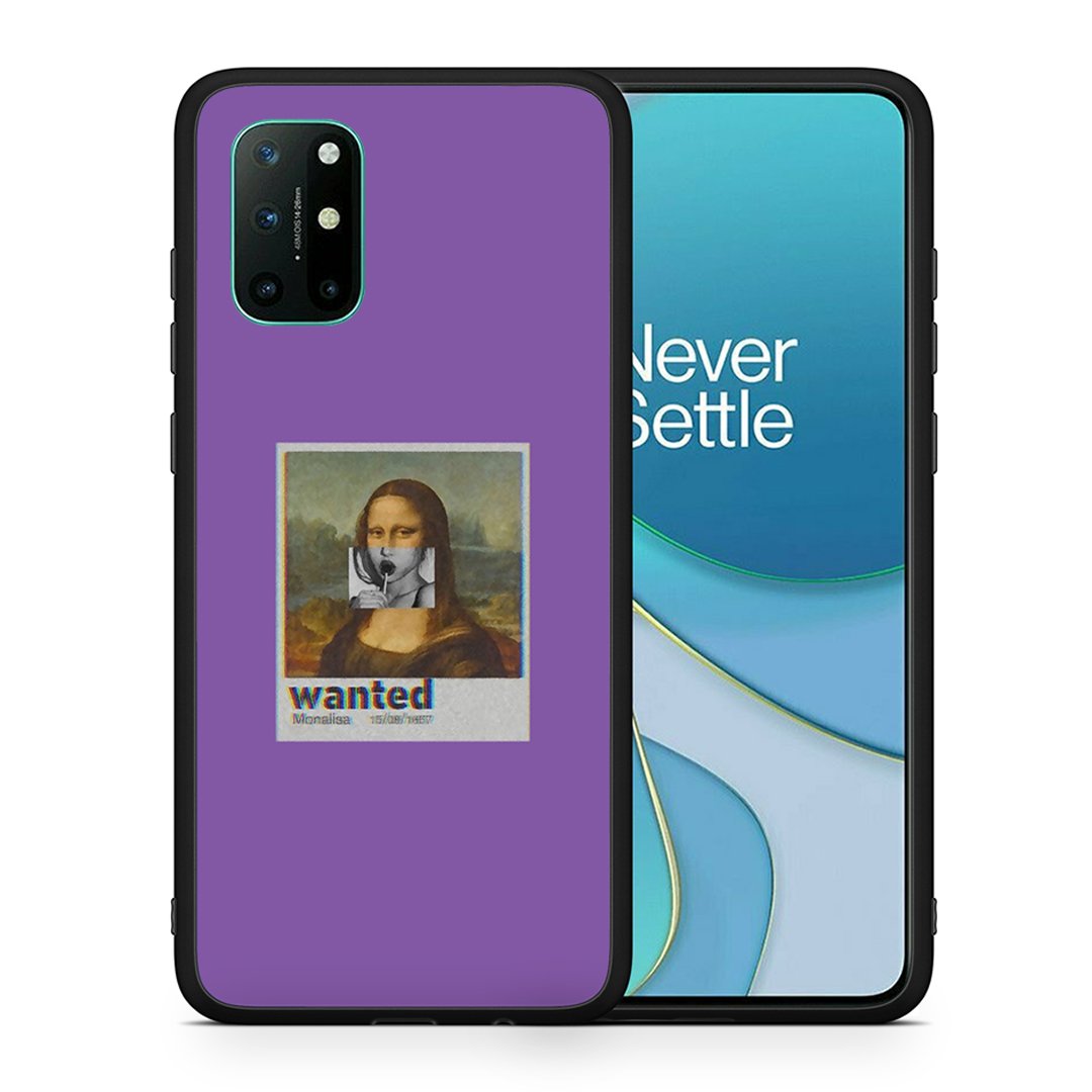 Θήκη OnePlus 8T Monalisa Popart από τη Smartfits με σχέδιο στο πίσω μέρος και μαύρο περίβλημα | OnePlus 8T Monalisa Popart case with colorful back and black bezels