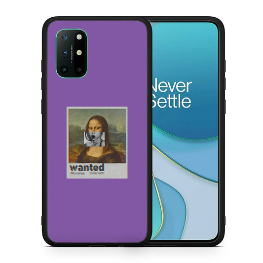 Θήκη OnePlus 8T Monalisa Popart από τη Smartfits με σχέδιο στο πίσω μέρος και μαύρο περίβλημα | OnePlus 8T Monalisa Popart case with colorful back and black bezels